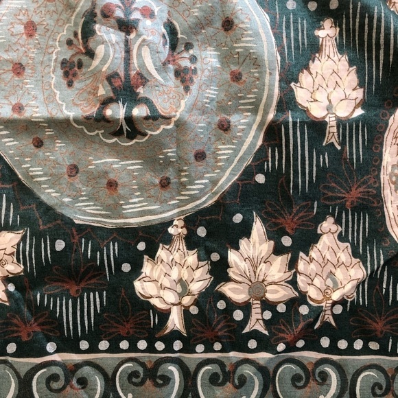 VTG Silk Hand Rolled Scarf European High Middle Ages Royalty Hearts 33X33 Retro - Picture 7 of 7